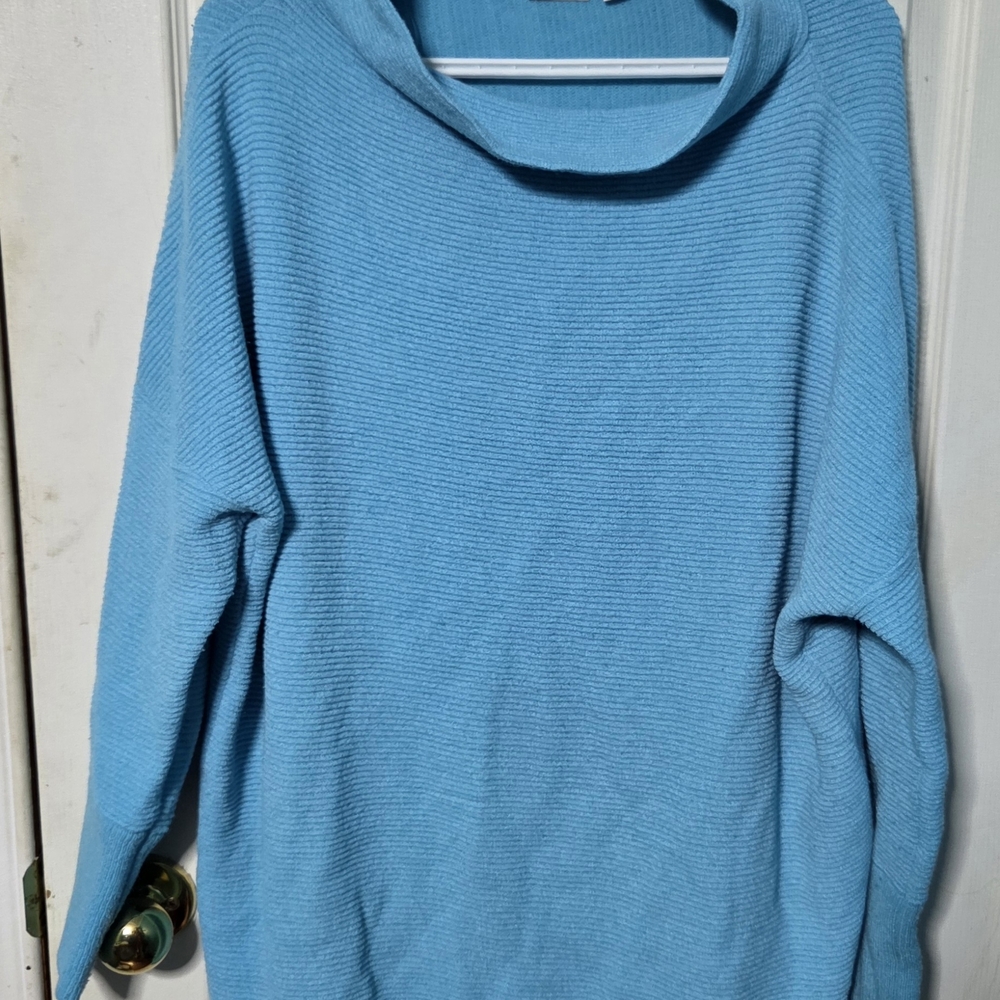 Nao Light Blue Cowl Neck Sweater